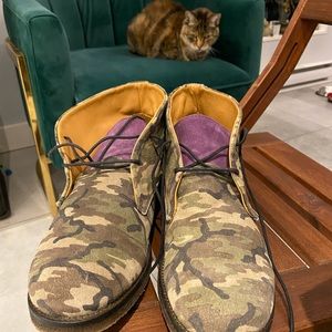 John Fluevog Camo Boots VERY Rare!!